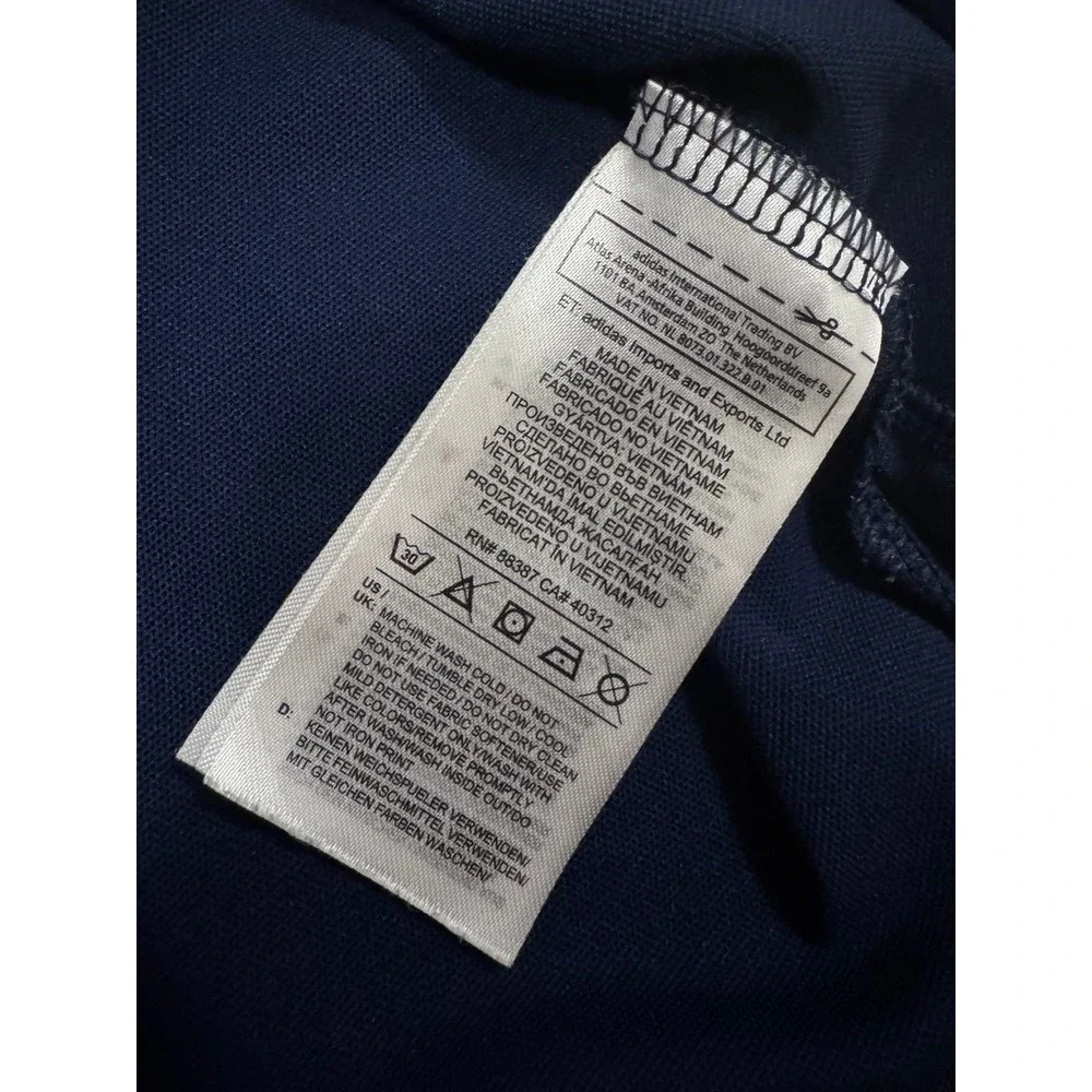 Adidas Golf Polo Shirt Mens Small Navy Blue Waterford Golf‎ Ravens Performance